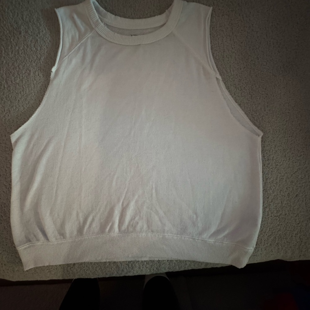 Sleeveless White Women's Top